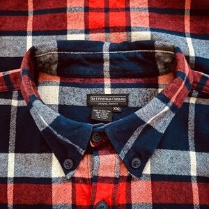 J. PETERMAN COMPANY Plaid Thick Flannel Button Up Shirt Jacket XX-Large.